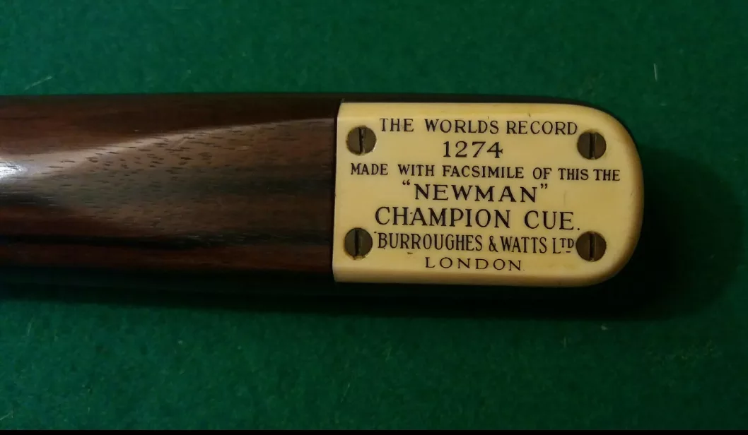Newman Champion Record Break 1274 cue