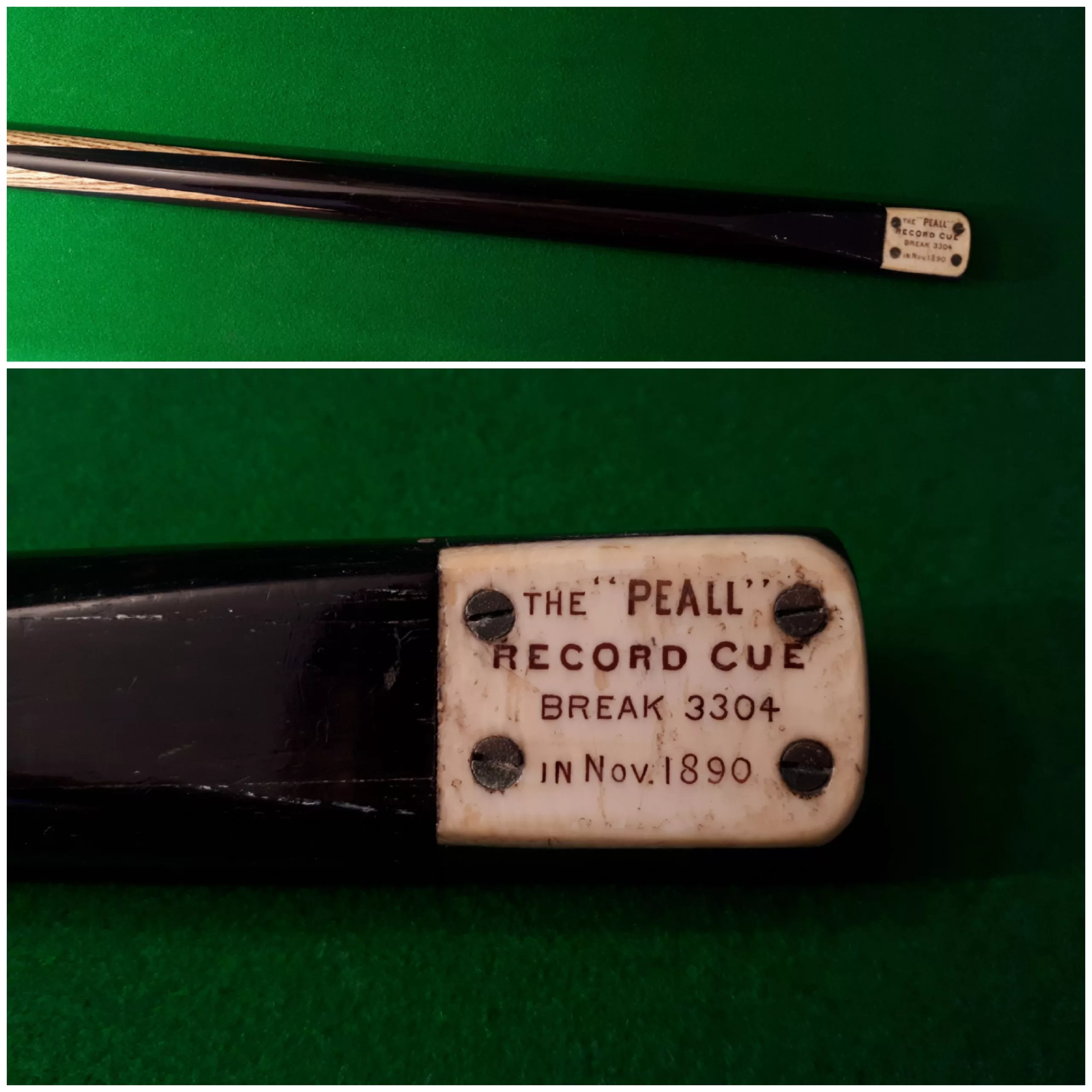 Peall Record Break 1890 cue