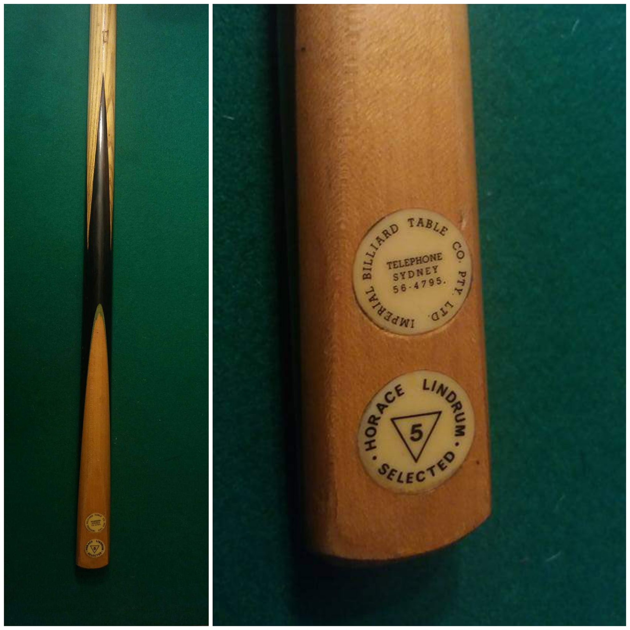 Horace Lindrum selected cue