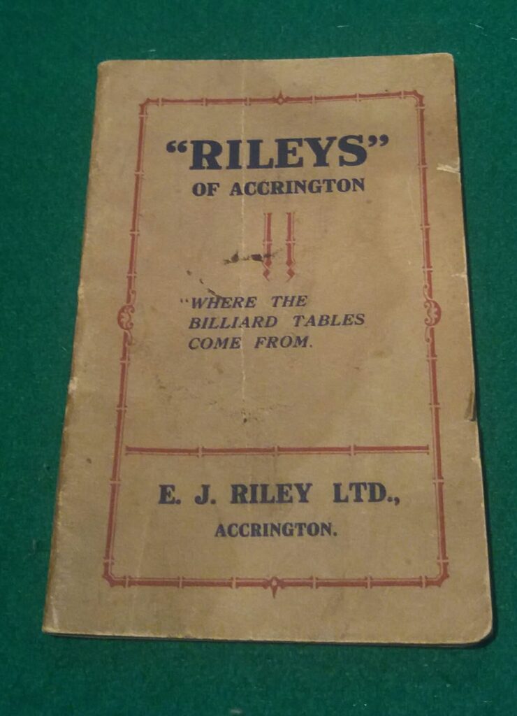 Booklet supplied with home tables